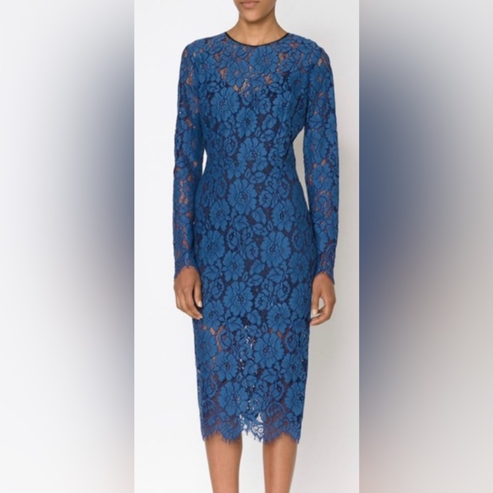 Veronica Beard Elegant Blue Lace Dress with tags